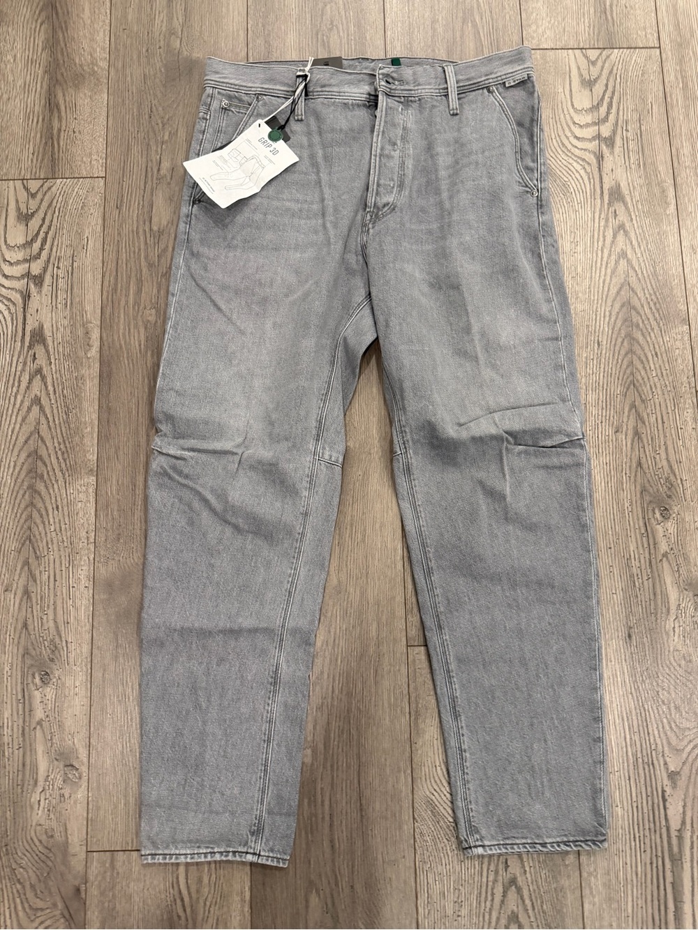 G-Star Raw Gray Denim Grip 3D Jeans
